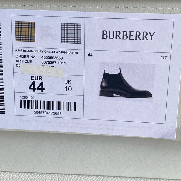 BURBERRY Men’s Patent Leather Chelsea Boots Size 11 (Authenticity guaranteed) - Picture 3 of 16